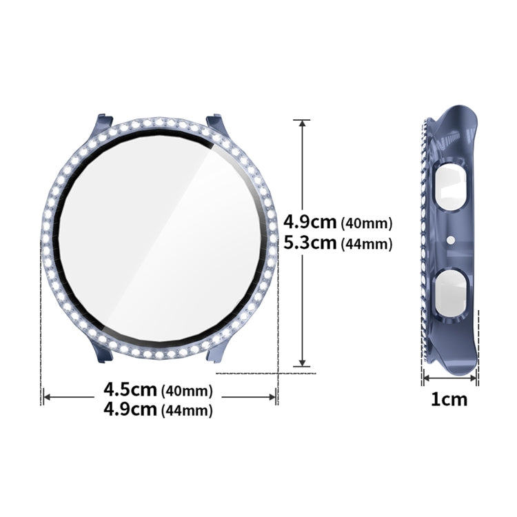 For Samsung Galaxy Watch7 40mm ENKAY Hat-Prince Blink Full Coverage PC + Tempered Glass Film Integrated Watch Case(Silver)