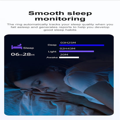 R03 SIZE 8 Smart Ring, Support Heart Rate / Blood Oxygen / Sleep / Multiple Sports Modes(Gold) - Smart Rings / Smart Telephones by PMC Jewellery | Online Shopping South Africa | PMC Jewellery | Buy Now Pay Later Mobicred