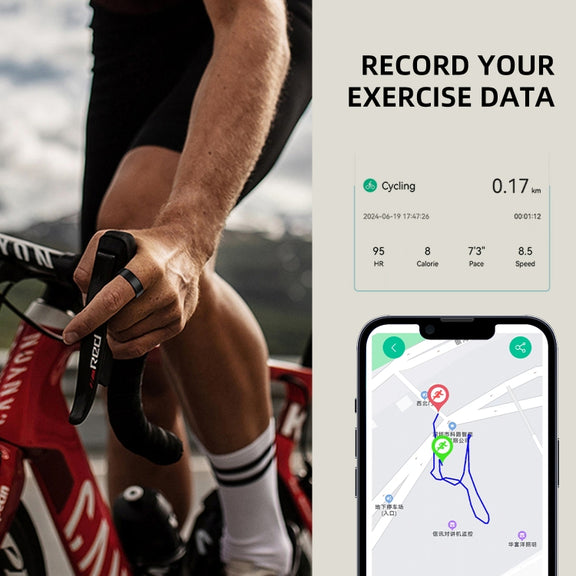 R11M SIZE 9 Smart Ring, Support Heart Rate / Blood Oxygen / Sleep / Multiple Sports Modes(Black)