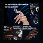 R18 SIZE 9 Smart Ring, Support Heart Rate / Blood Oxygen / Sleep/ Multiple Sports Modes(Black)