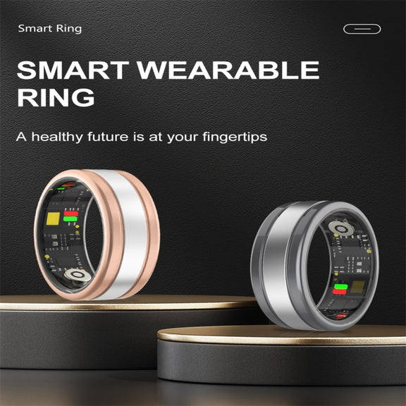R18 SIZE 10 Smart Ring, Support Heart Rate / Blood Oxygen / Sleep / Multiple Sports Modes(Gold)