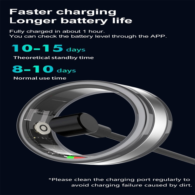 R18 SIZE 10 Smart Ring, Support Heart Rate / Blood Oxygen / Sleep / Multiple Sports Modes(Gold)