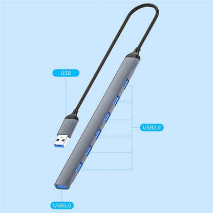 ADS-303A Data Transmission USB 3.0 / 2.0 Hub Expansion Dock Station 7-Port USB Adapter - USB 3.0 HUB by PMC Jewellery | Online Shopping South Africa | PMC Jewellery | Buy Now Pay Later Mobicred