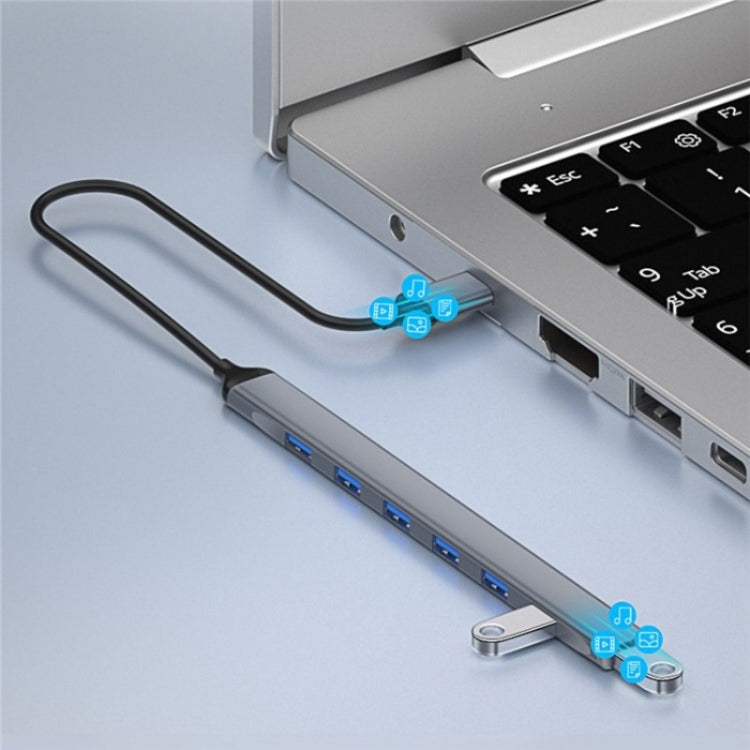 ADS-303A Data Transmission USB 3.0 / 2.0 Hub Expansion Dock Station 7-Port USB Adapter - USB 3.0 HUB by PMC Jewellery | Online Shopping South Africa | PMC Jewellery | Buy Now Pay Later Mobicred