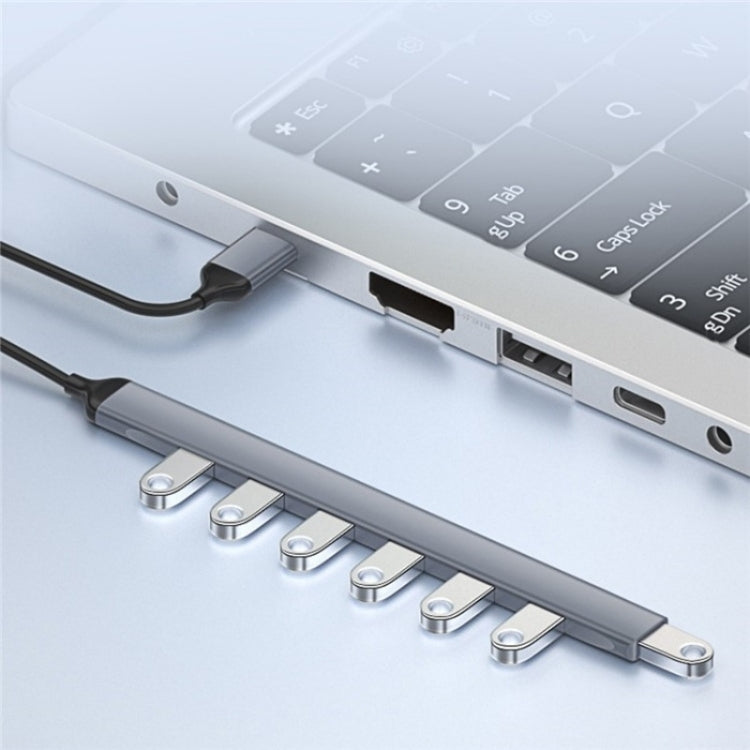 ADS-303A Data Transmission USB 3.0 / 2.0 Hub Expansion Dock Station 7-Port USB Adapter - USB 3.0 HUB by PMC Jewellery | Online Shopping South Africa | PMC Jewellery | Buy Now Pay Later Mobicred