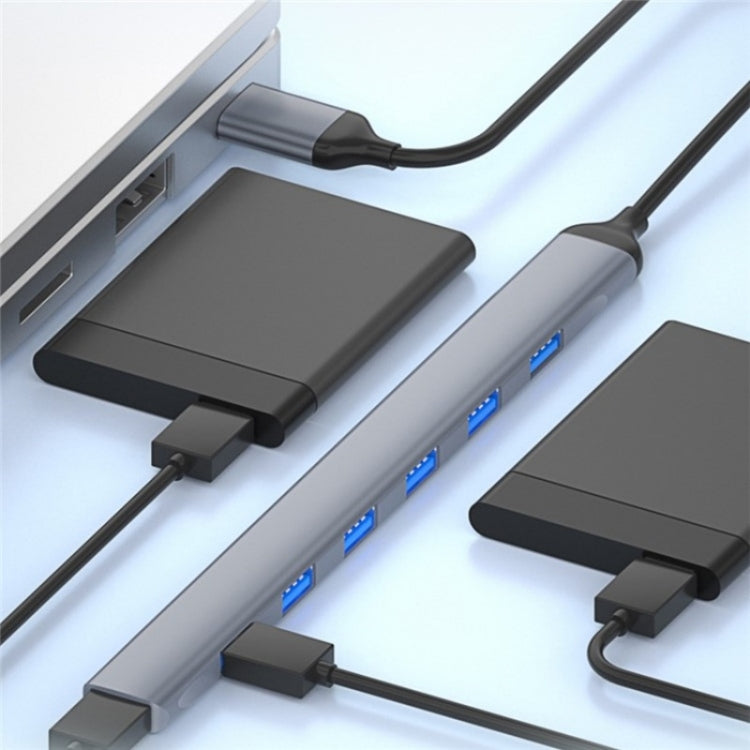 ADS-303A Data Transmission USB 3.0 / 2.0 Hub Expansion Dock Station 7-Port USB Adapter - USB 3.0 HUB by PMC Jewellery | Online Shopping South Africa | PMC Jewellery | Buy Now Pay Later Mobicred