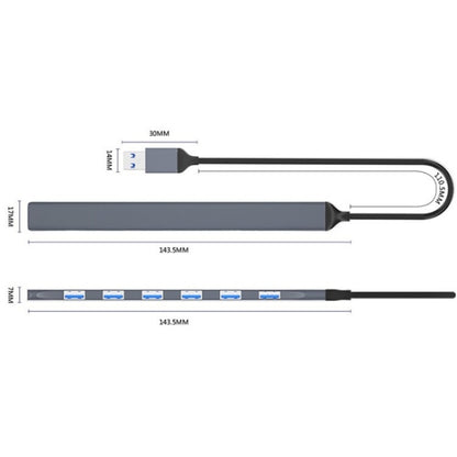 ADS-303A Data Transmission USB 3.0 / 2.0 Hub Expansion Dock Station 7-Port USB Adapter - USB 3.0 HUB by PMC Jewellery | Online Shopping South Africa | PMC Jewellery | Buy Now Pay Later Mobicred