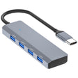 ADS-305C Aluminum Alloy Type-C to 4-Ports USB3.0 USB HUB Laptop Phone Adapter Splitter - USB HUB by PMC TechLife | Online Shopping South Africa | PMC TechLife | Buy Now Pay Later Mobicred