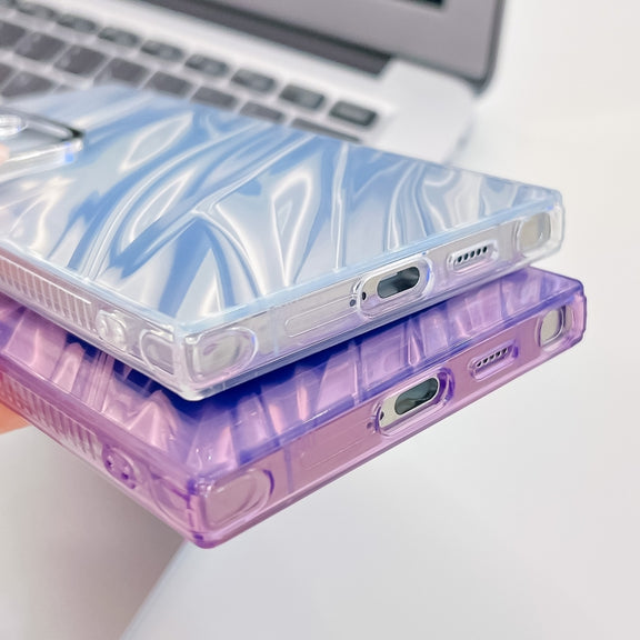 For Samsung Galaxy S25+ 5G Plating Glitter Texture TPU Phone Case with Lens Film(White Feather Yarn)