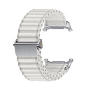 For Samsung Galaxy Watch Ultra 47mm Ocean Style Magnetic Buckle Braided Watch Band(White)