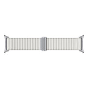 For Samsung Galaxy Watch Ultra 47mm Ocean Style Magnetic Buckle Braided Watch Band(White)