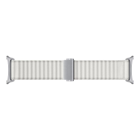 For Samsung Galaxy Watch Ultra 47mm Ocean Style Magnetic Buckle Braided Watch Band(White)
