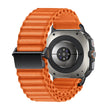 For Samsung Galaxy Watch Ultra 47mm Ocean Style Magnetic Buckle Braided Watch Band(Orange) - Watch Bands by PMC TechLife | Online Shopping South Africa | PMC TechLife | Buy Now Pay Later Mobicred