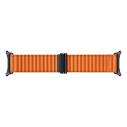 For Samsung Galaxy Watch Ultra 47mm Ocean Style Magnetic Buckle Braided Watch Band(Orange)