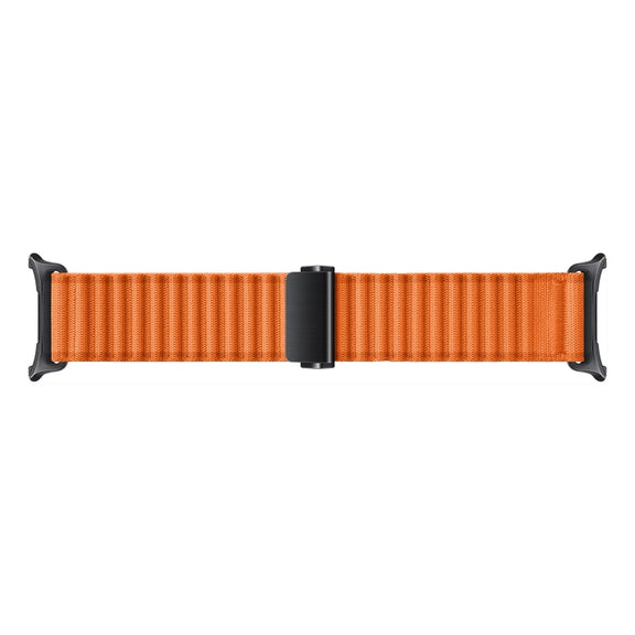 For Samsung Galaxy Watch Ultra 47mm Ocean Style Magnetic Buckle Braided Watch Band(Orange)