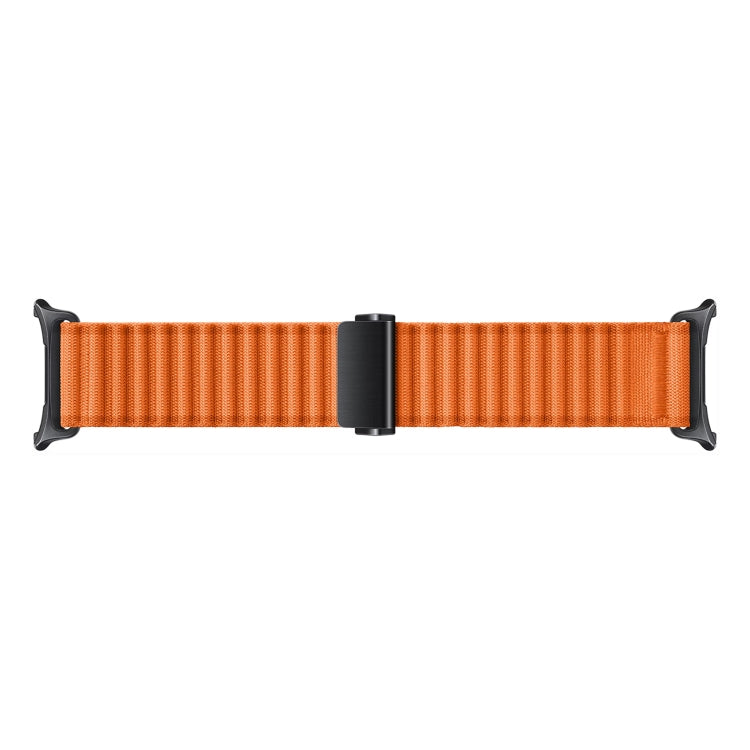 For Samsung Galaxy Watch Ultra 47mm Ocean Style Magnetic Buckle Braided Watch Band(Orange)