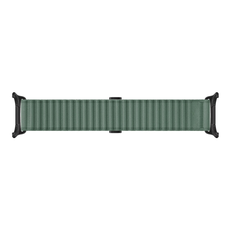 For Samsung Galaxy Watch Ultra 47mm Ocean Style Magnetic Buckle Braided Watch Band(Army Green)