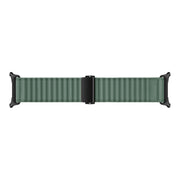 For Samsung Galaxy Watch Ultra 47mm Ocean Style Magnetic Buckle Braided Watch Band(Army Green)