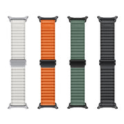 For Samsung Galaxy Watch Ultra 47mm Ocean Style Magnetic Buckle Braided Watch Band(White)