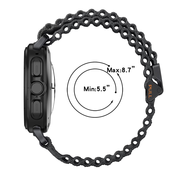For Samsung Galaxy Watch Ultra 47mm Ocean Style Magnetic Buckle Braided Watch Band(White)