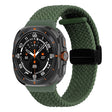 For Samsung Galaxy Watch Ultra 47mm Fold Magnetic Buckle Braided Watch Band(Green) - Watch Bands by PMC TechLife | Online Shopping South Africa | PMC TechLife | Buy Now Pay Later Mobicred