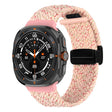 For Samsung Galaxy Watch Ultra 47mm Fold Magnetic Buckle Braided Watch Band(Starlight Pink) - Watch Bands by PMC TechLife | Online Shopping South Africa | PMC TechLife | Buy Now Pay Later Mobicred
