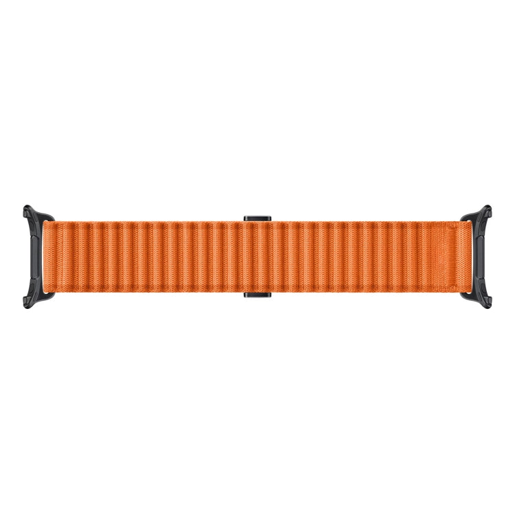 For Apple Watch Ultra 2 49mm Off Road Magnetic Buckle Braided Nylon Watch Band(Orange)
