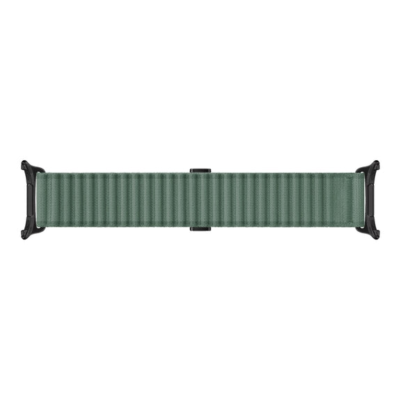 For Apple Watch Ultra 2 49mm Off Road Magnetic Buckle Braided Nylon Watch Band(Army Green)