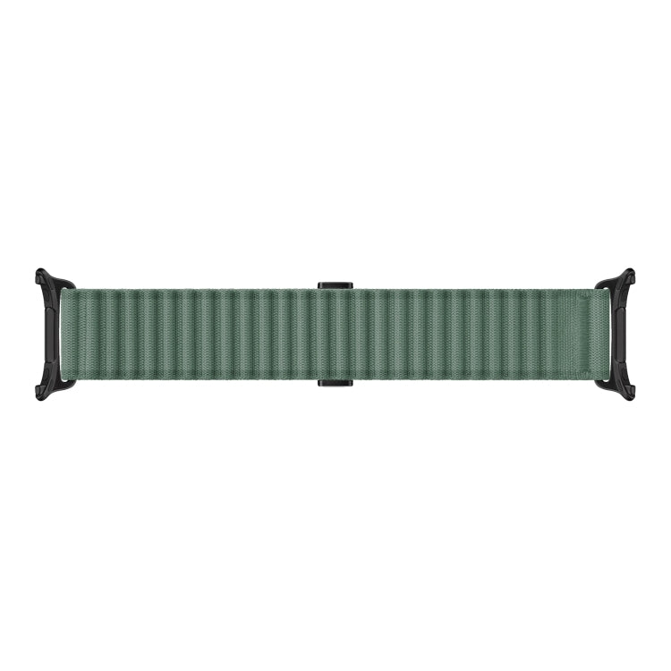 For Apple Watch Ultra 2 49mm Off Road Magnetic Buckle Braided Nylon Watch Band(Army Green)
