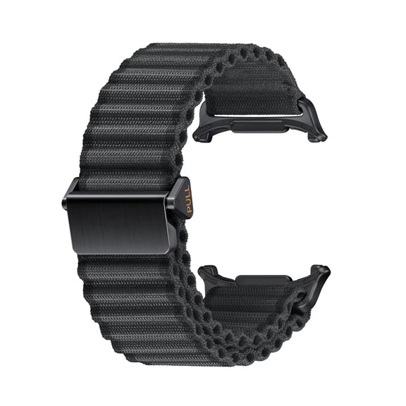 For Apple Watch Ultra 2 49mm Off Road Magnetic Buckle Braided Nylon Watch Band(Dark Gray)