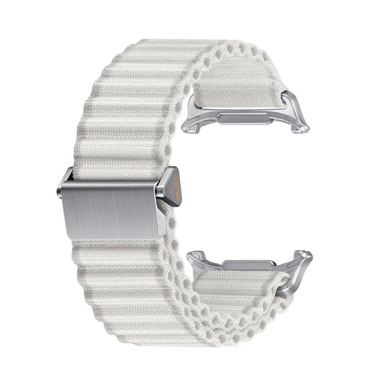 For Apple Watch Ultra 49mm Off Road Magnetic Buckle Braided Nylon Watch Band(White)
