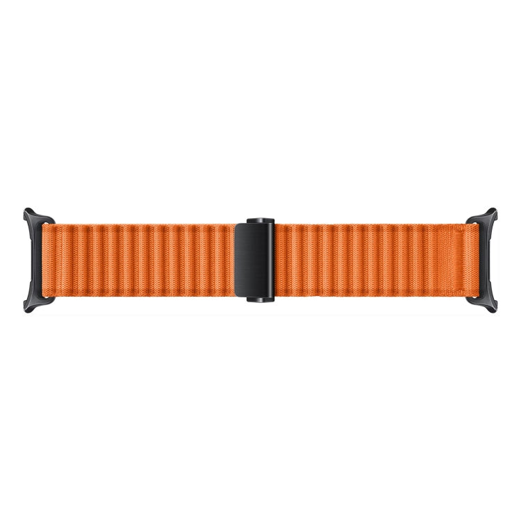 For Apple Watch Ultra 49mm Off Road Magnetic Buckle Braided Nylon Watch Band(Orange)