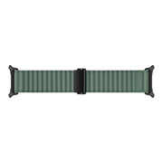 For Apple Watch Ultra 49mm Off Road Magnetic Buckle Braided Nylon Watch Band(Army Green)