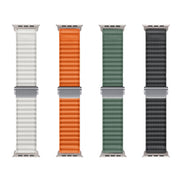 For Apple Watch Ultra 49mm Off Road Magnetic Buckle Braided Nylon Watch Band(Orange)