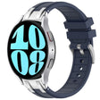 For Samsung Galaxy Watch 6 40 / 44mm 20mm Quick Release Silver Buckle Royal Silicone Watch Band(Navy Blue) - free shipping - PMC TechLife - Order now!