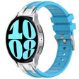 For Samsung Galaxy Watch 6 40 / 44mm 20mm Quick Release Silver Buckle Royal Silicone Watch Band(Sky Blue) - free shipping - PMC TechLife - Order now!