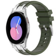 For Samsung Galaxy Watch 5 40 / 44mm 20mm Quick Release Silver Buckle Royal Silicone Watch Band(Olive Green) - free shipping - PMC TechLife - Order now!