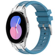 For Samsung Galaxy Watch 5 40 / 44mm 20mm Quick Release Silver Buckle Royal Silicone Watch Band(Sea Blue) - free shipping - PMC TechLife - Order now!