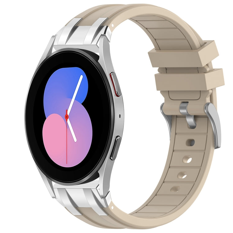 For Samsung Galaxy Watch 5 40 / 44mm 20mm Quick Release Silver Buckle Royal Silicone Watch Band(Starlight) - free shipping - PMC TechLife - Order now!