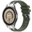 For Samsung Galaxy Watch 5 Pro 45mm 20mm Quick Release Silver Buckle Royal Silicone Watch Band(Olive Green) - free shipping - PMC TechLife - Order now!