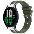 For Samsung Galaxy Watch 4 40 / 44mm 20mm Quick Release Silver Buckle Royal Silicone Watch Band(Olive Green) - free shipping - PMC TechLife - Order now!