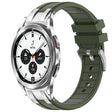 For Samsung Galaxy Watch 4 Classic 42 / 46mm 20mm Quick Release Silver Buckle Royal Silicone Watch Band(Olive Green) - free shipping - PMC TechLife - Order now!