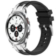 For Samsung Galaxy Watch 4 Classic 42 / 46mm 20mm Quick Release Silver Buckle Royal Silicone Watch Band(Black) - free shipping - PMC TechLife - Order now!