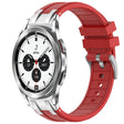For Samsung Galaxy Watch 4 Classic 42 / 46mm 20mm Quick Release Silver Buckle Royal Silicone Watch Band(Red) - free shipping - PMC TechLife - Order now!