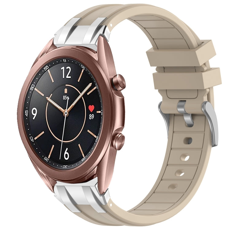 For Samsung Galaxy Watch3 41mm 20mm Quick Release Silver Buckle Royal Silicone Watch Band(Starlight) - free shipping - PMC TechLife - Order now!