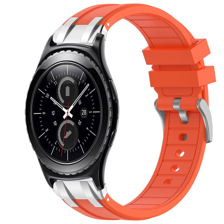 For Samsung Gear S2 Classic 20mm Quick Release Silver Buckle Royal Silicone Watch Band(Orange) - free shipping - PMC TechLife - Order now!
