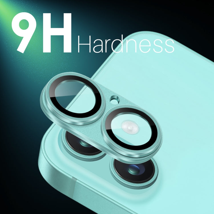 For iPhone 16 / 16 Plus NORTHJO Matte Camera Lens Protector Tempered Glass Rear Lens Film(Cyan)
