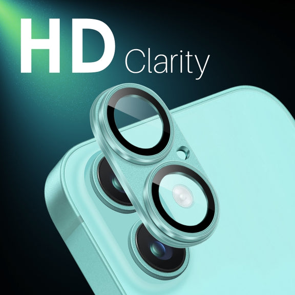 For iPhone 16 / 16 Plus NORTHJO Matte Camera Lens Protector Tempered Glass Rear Lens Film(Cyan)