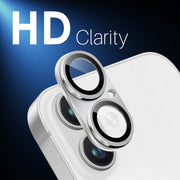 For iPhone 16 / 16 Plus NORTHJO CD Vein Camera Lens Protector Tempered Glass Rear Lens Film(Silver)