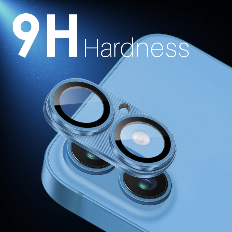 For iPhone 16 / 16 Plus NORTHJO CD Vein Camera Lens Protector Tempered Glass Rear Lens Film(Blue)
